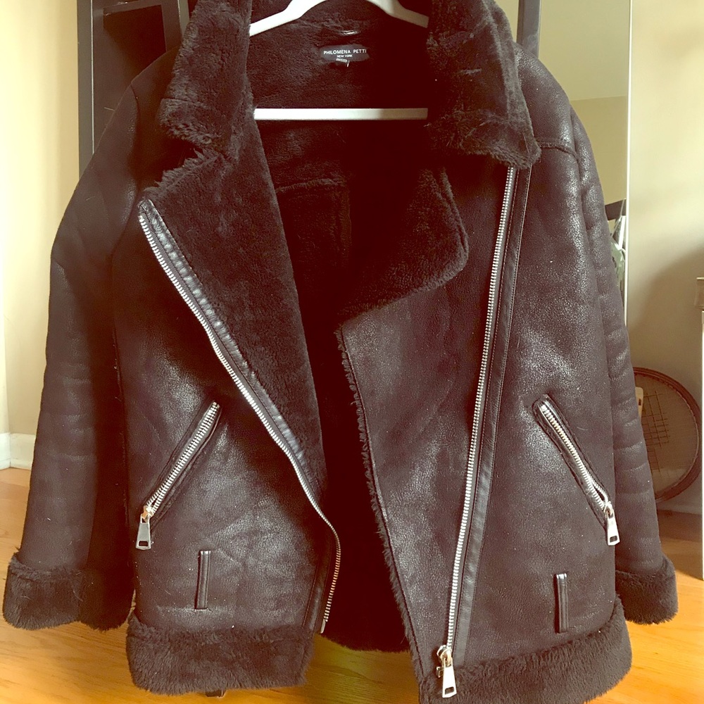 Sherpa Lined Moto Jacket